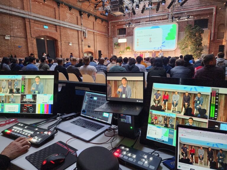 Live stream event production panel setup in San Francisco by Argus HD