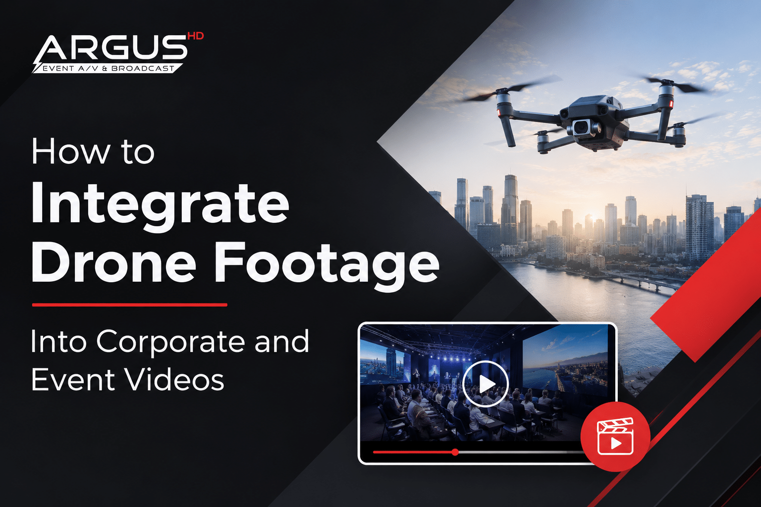 How to integrate drone photage into events